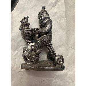 Michael Ricker Pewter Tricycle Clown Figurine With Cat